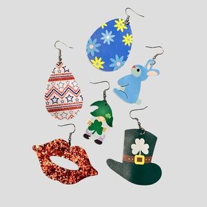 6 Pairs Holiday Earring Set